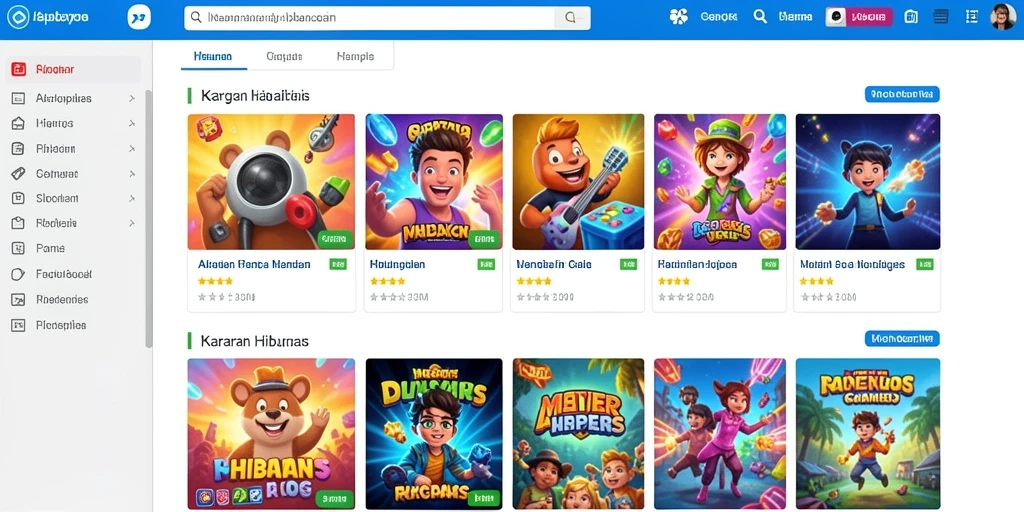 Tampilan awal permainan yang menarik dan intuitif.