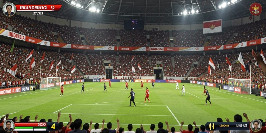 Karakter utama melawan monster besar dalam pertempuran epik.