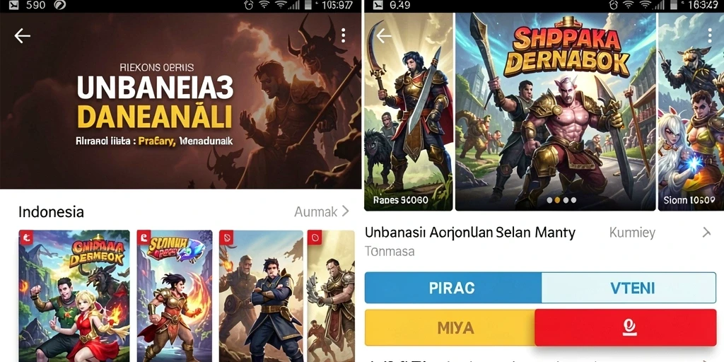 Tampilan awal yang menarik dan mudah dimengerti.